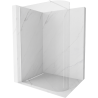 Mexen Kioto-R zaoblená sprchová stena Walk-in 160 x 200 cm, transparentná 8 mm, biela - 800-160-101-20-06