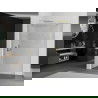 Mexen Kioto zaoblená sprchová zástena 80 x 200 cm, Priehľadné 8 mm, Zlatá - 800-080-101-50-06