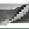 Mexen Kioto zaoblená sprchová zástena 90 x 200 cm, Priehľadné 8 mm, Zlatá - 800-090-101-50-06