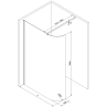 Mexen Kioto zaoblená sprchová zástena 80 x 200 cm, Priehľadné 8 mm, Zlatoružová - 800-080-101-60-06