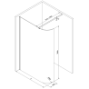 Mexen Kioto-R zaoblená sprchová stena Walk-in 120 x 200 cm, priehľadná 8 mm, ružové zlato - 800-120-101-60-06