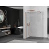 Mexen Kioto-R zaoblená sprchová stena Walk-in 120 x 200 cm, priehľadná 8 mm, ružové zlato - 800-120-101-60-06
