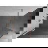 Mexen Kioto zaoblená sprchová zástena 130 x 200 cm, Priehľadné 8 mm, Zlatoružová - 800-130-101-60-06