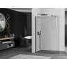 Mexen Kioto-R zaoblená sprchová stena Walk-in 90 x 200 cm, transparentná 8 mm, čierna - 800-090-101-70-06