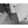 Mexen Kioto-R sprchová stena zaoblená Walk-in 140 x 200 cm, priehľadná 8 mm, čierna - 800-140-101-70-06
