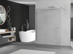 Mexen Kioto voľne stojaca sprchová stena 140 x 200 cm, prúžky 8 mm, chróm - 800-140-002-01-09