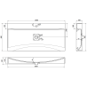 Mexen Poli Nadstavná umývadlová misa z konglomerátu 1/O 100 x 48 cm, biela - 23021001