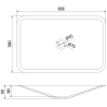 Mexen Esper umývadlo na dosku z konglomerátu 60 x 38 cm, biele - 23036001