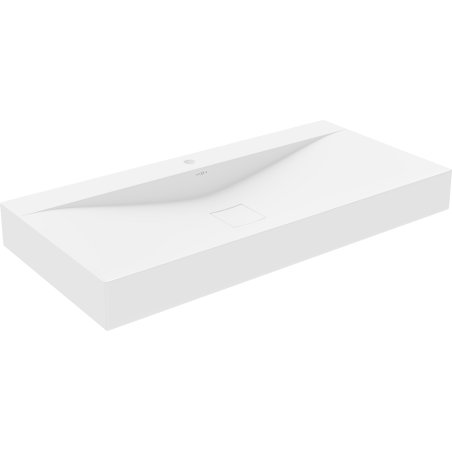 Mexen Poli dosková umývadlo z konglomerátu 1/O 100 x 48 cm, biela - 23021001