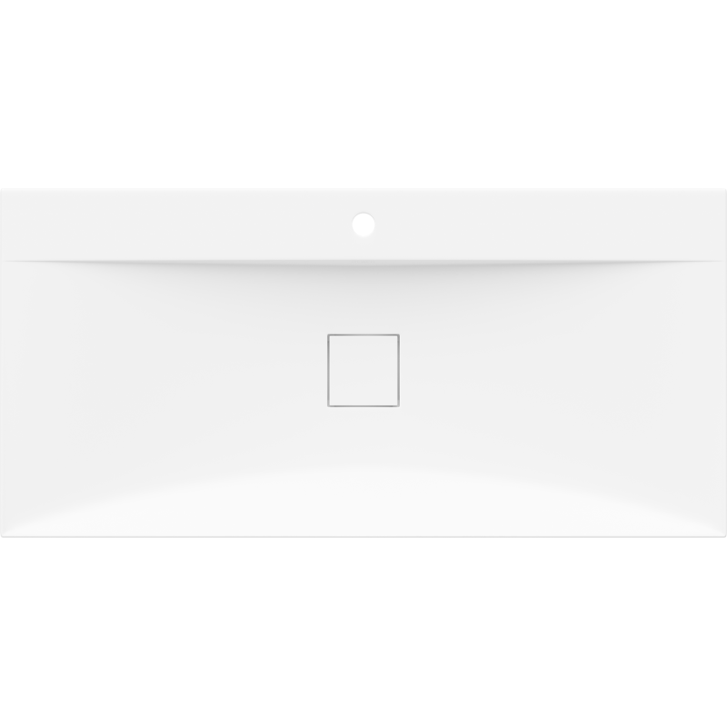 Mexen Poli dosková umývadlo z konglomerátu 1/O 100 x 48 cm, biela - 23021001