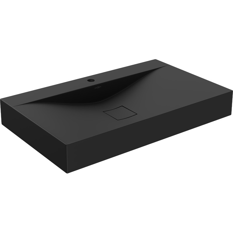 Mexen Poli návrhové umývadlo z konglomerátu 1/O 80 x 48 cm, čierne - 23028071