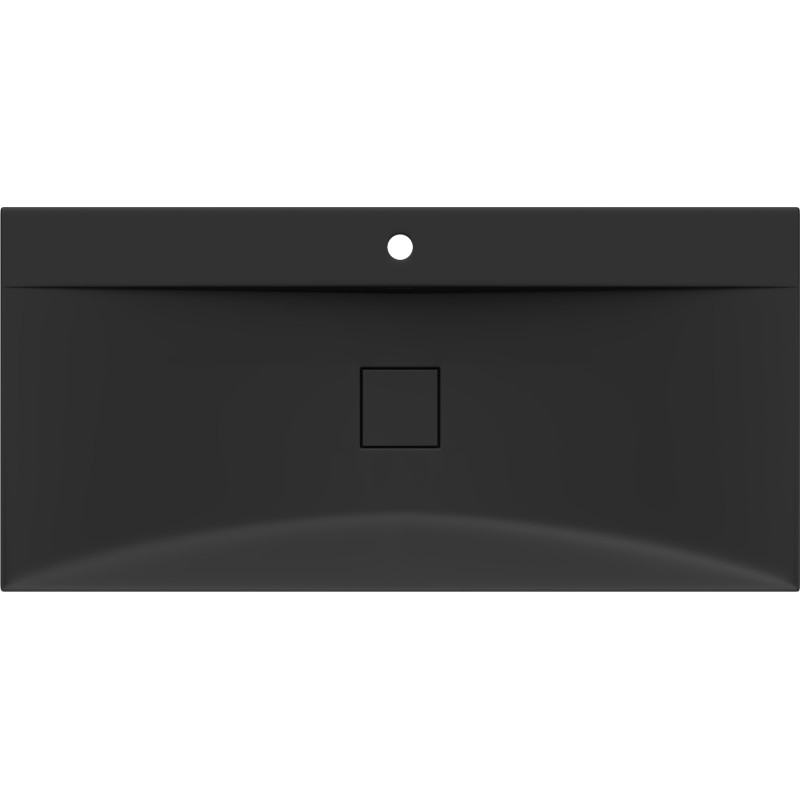 Mexen Poli umývadlo na dosku z konglomerátu 1/O 100 x 48 cm, čierne - 23021071