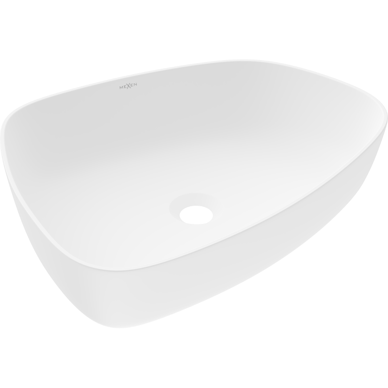 Mexen Ono umývadlo na dosku z konglomerátu 51 x 39 cm, biele - 23045101