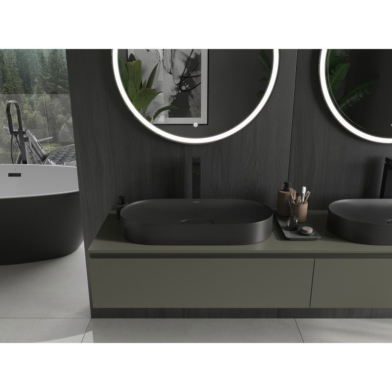 Mexen Sofia umývadlo na dosku z kompozitu 70 x 35 cm, čierna - 23067071