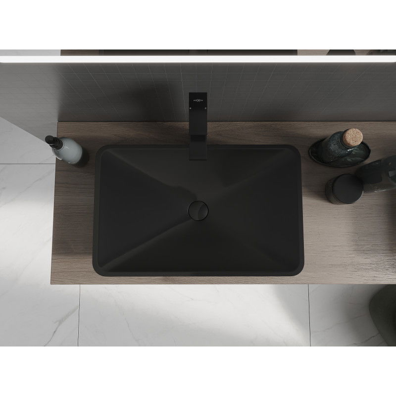 Mexen Esper umývadlo na dosku z konglomerátu 60 x 38 cm, čierna - 23036071