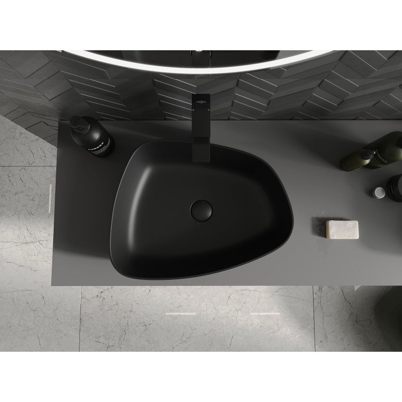 Mexen Ono dosková umývadlo z konglomerátu 51 x 39 cm, čierna - 23045171