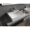 Mexen Poli umývadlo na dosku z konglomerátu 1/O 60 x 48 cm, biele - 23026001