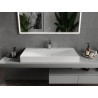 Mexen Poli Nadstavná umývadlová misa z konglomerátu 1/O 100 x 48 cm, biela - 23021001