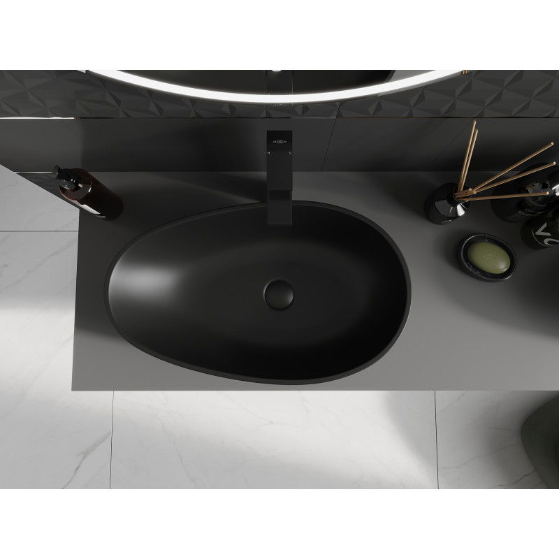 Mexen Nora umývadlo na dosku z konglomerátu 60 x 36 cm, čierna - 23056071