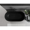 Mexen Rimini Samostatne stojaca vaňa z konglomerátu 150 x 75 cm, čierna matná - 57241507570