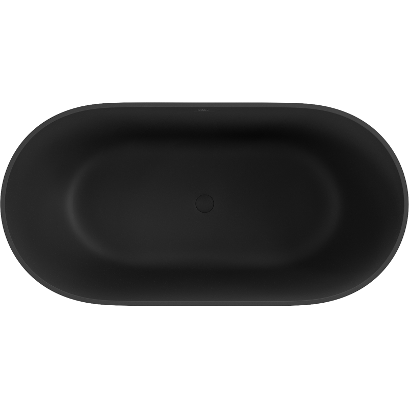 Mexen Rimini voľne stojaca vaňa z kompozitu 150 x 75 cm, čierna matná - 57241507570