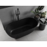 Mexen Rimini Samostatne stojaca vaňa z konglomerátu 150 x 75 cm, čierna matná - 57241507570