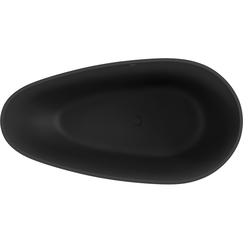 Mexen Palermo voľne stojaca vaňa z konglomerátu 150 x 78 cm, čierna matná - 57211507870