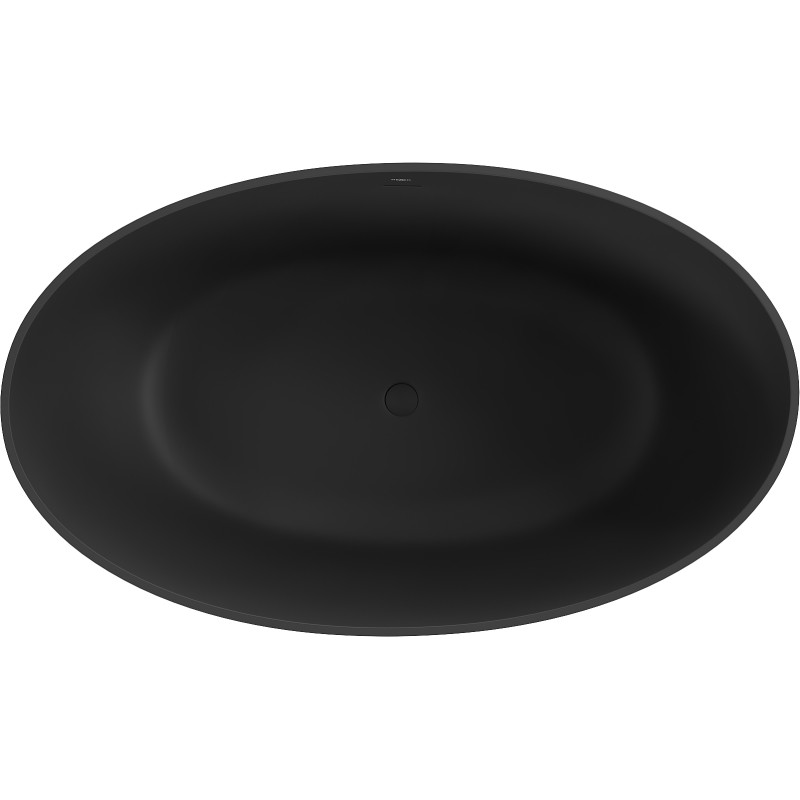 Mexen Parma samostatne stojaca vaňa z konglomerátu 160 x 95 cm, čierna mat - 57231609570