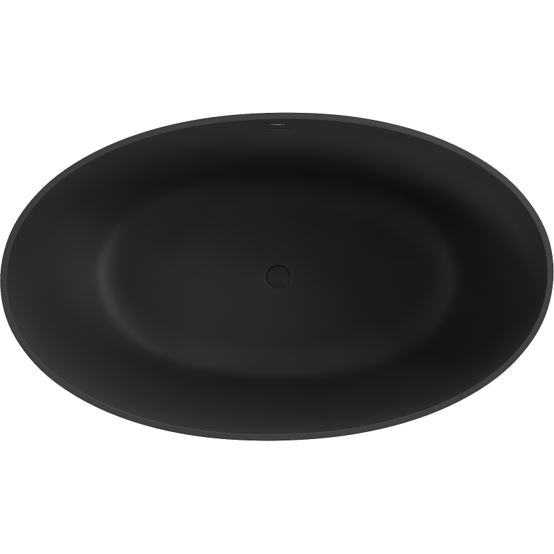 Mexen Parma voľne stojaca vaňa z konglomerátu 160 x 95 cm, čierna matná - 57231609570