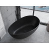 Mexen Parma samostatne stojaca vaňa z konglomerátu 160 x 95 cm, čierna mat - 57231609570