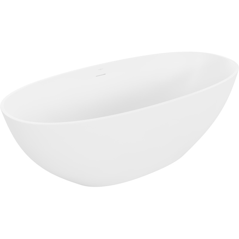 Mexen Bari samostatne stojaca vaňa z konglomerátu 165 x 75 cm, biela matná - 57221657500