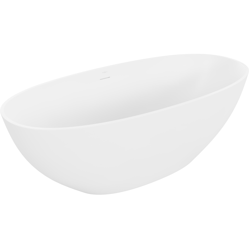 Mexen Bari voľne stojaca vaňa z konglomerátu 165 x 75 cm, biela matná - 57221657500