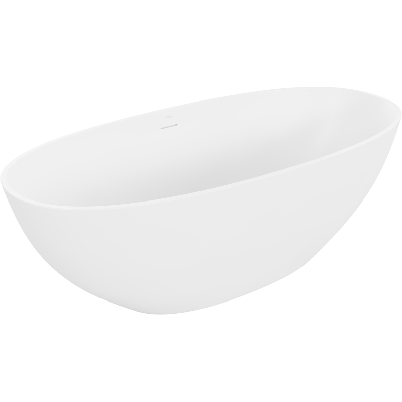 Mexen Bari voľne stojaca vaňa z konglomerátu 165 x 75 cm, matná biela - 57221657500
