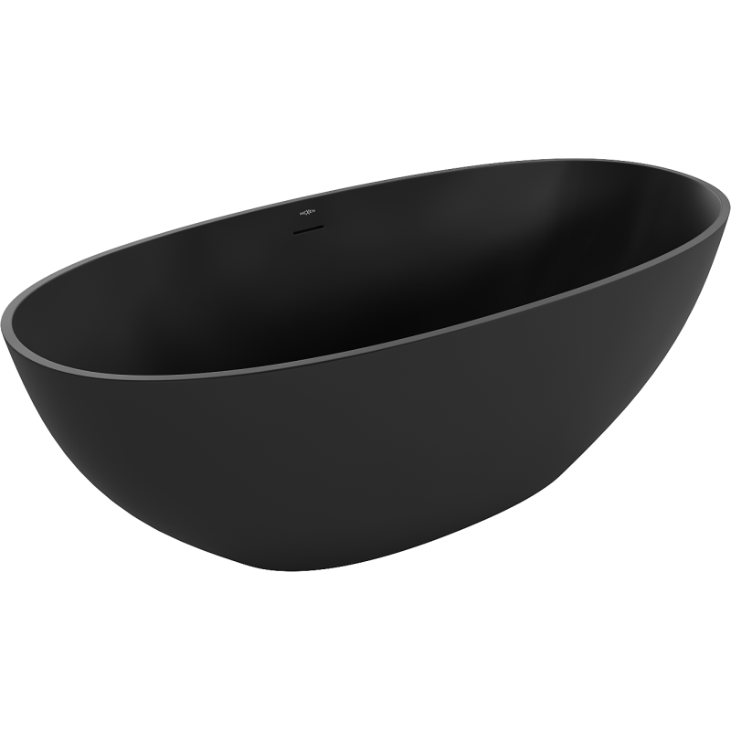 Mexen Bari voľne stojaca vaňa z konglomerátu 165 x 75 cm, čierna mat - 57221657570