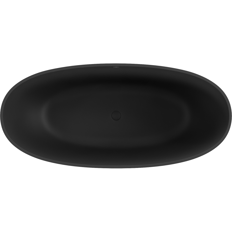 Mexen Bari voľne stojaca vaňa z konglomerátu 165 x 75 cm, čierna mat - 57221657570
