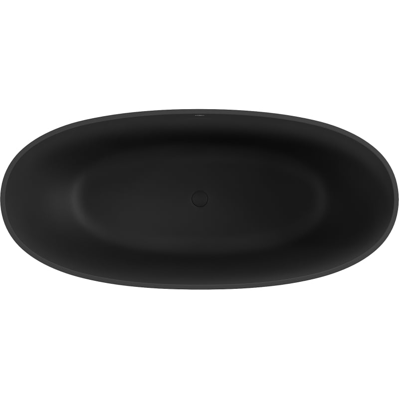 Mexen Bari voľne stojaca vaňa z konglomerátu 165 x 75 cm, čierna matná - 57221657570