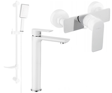 Mexen Alfa DF54 sprchová súprava, biela/chróm - 745714DF54-02