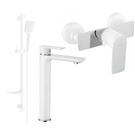 Mexen Alfa DF62 sprchová sada, biela/chrom - 745714DF62-02