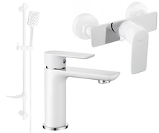 Mexen Alfa DF62 sprchová sada, biela/chróm - 745704DF62-02