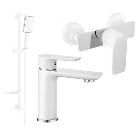 Mexen Alfa DF54 sprchová súprava, biela/chróm - 745704DF54-02