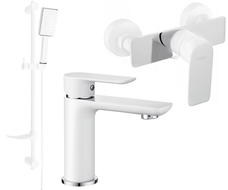 Mexen Alfa DF54 sprchová súprava, biela/chróm - 745704DF54-02