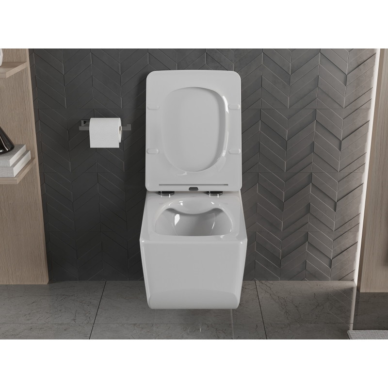 Mexen Vera wc misa Rimless s pomaly padajúcim tenkým sedadlom, duroplast, biela - 30164000