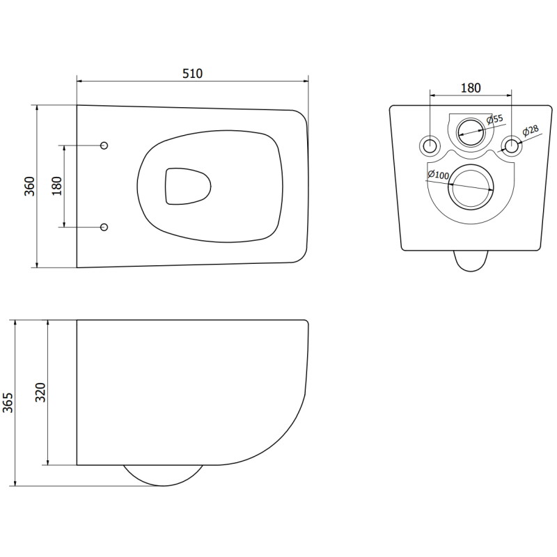 Mexen Vera WC misa Rimless s pomaly zatvárajúcim sa sedadlom slim, duroplast, čierna matná - 30164070
