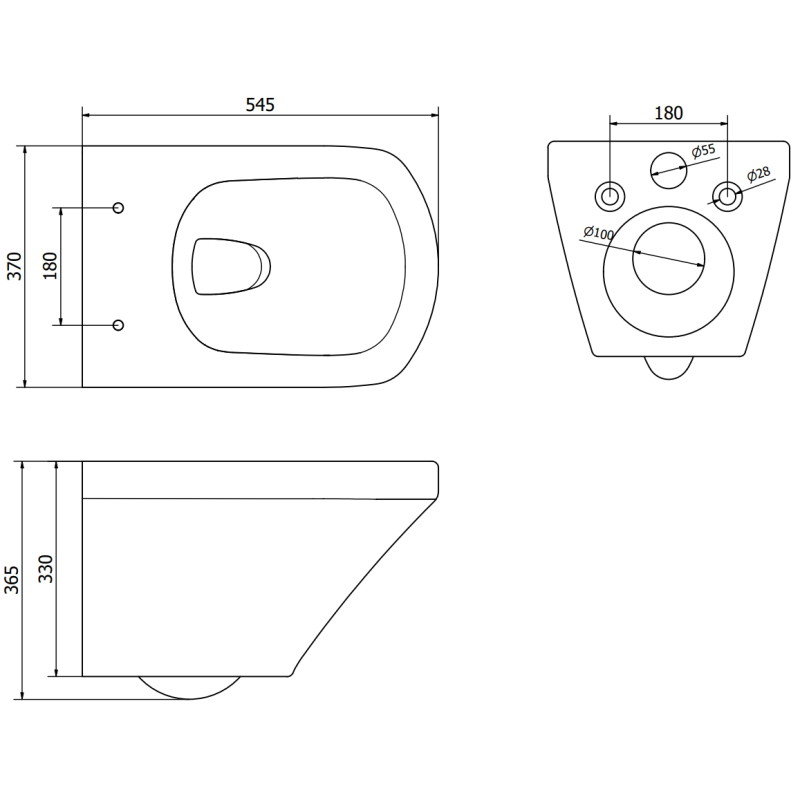 Mexen Vito WC misa Rimless s pomaly zatvárajúcim sedadlom slim, duroplast, biela lesk - 30174000