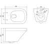 Mexen Vito WC misa Rimless s pomaly zatvárajúcim sedadlom slim, duroplast, biela lesk - 30174000