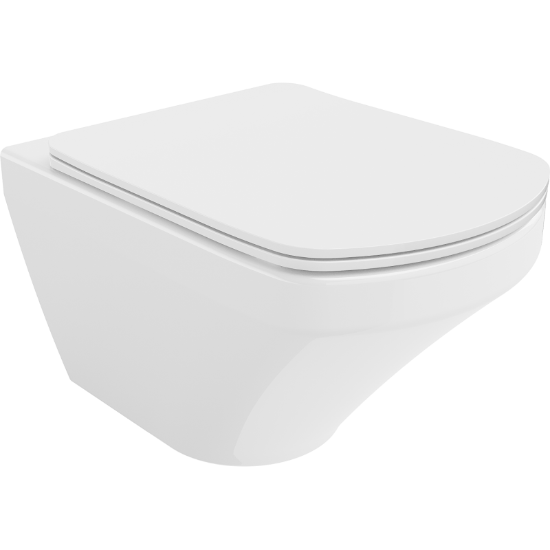 Mexen Vito miska wc Rimless s pomaly zatvárajúcou sa doskou slim, duroplast, biely lesk - 30174000