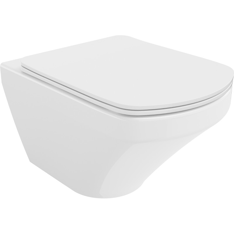Mexen Vito WC misa Rimless s pomaly zatvárajúcim sedadlom slim, duroplast, biela lesk - 30174000