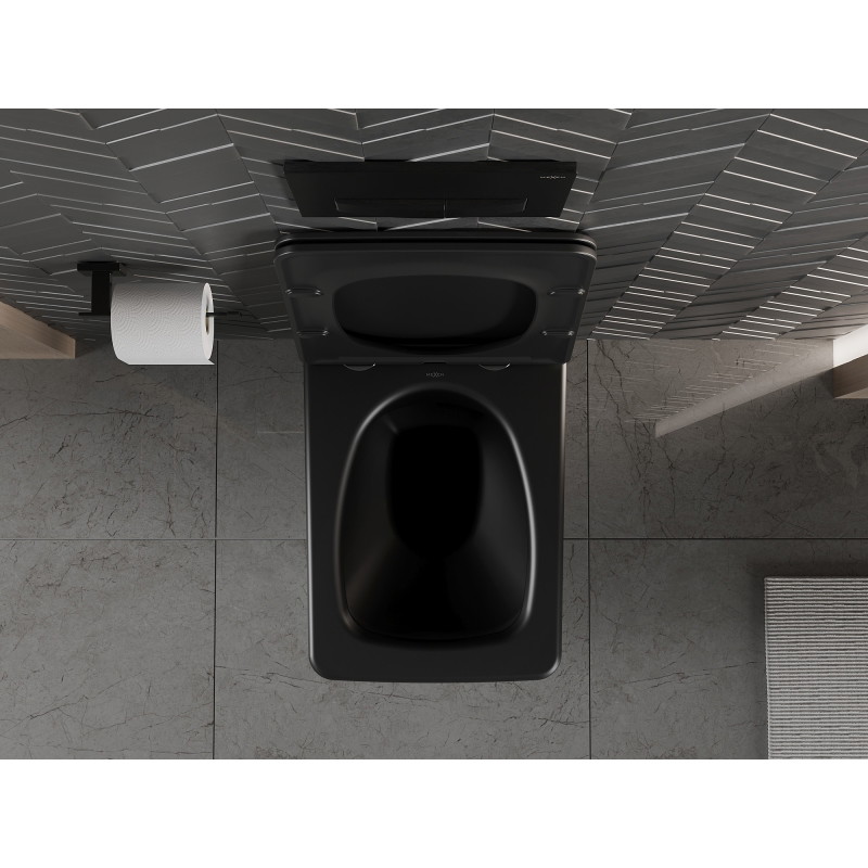 Mexen Vera WC misa Rimless s pomaly zatvárajúcim sa sedadlom slim, duroplast, čierna matná - 30164070
