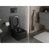 Mexen Vera WC misa Rimless s doskou s pomalým zatváraním slim, duroplast, čierna matná - 30164070