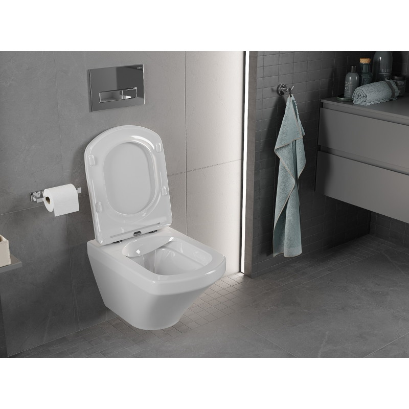 Mexen Vito WC misa Rimless s pomaly zatvárajúcim sedadlom slim, duroplast, biela lesk - 30174000